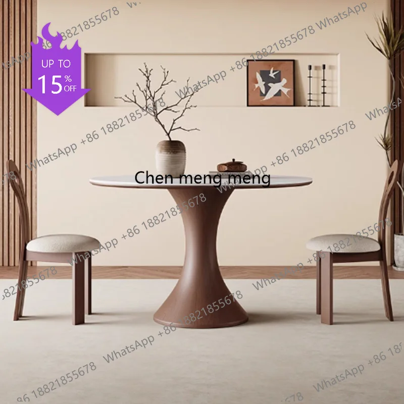 

Круглый обеденный стол ss03A для столовой, кофейни, кухни, ресторана, деревянный, в скандинавском стиле, современный дизайнерский, для сада