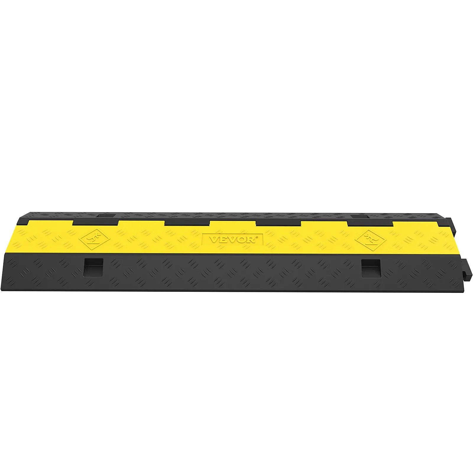 Cable Protector Ramp, 5 Packs 2 Channels Speed Bump Hump, Rubber Modular Speed Bump Rated 11000 LBS Load Capacity