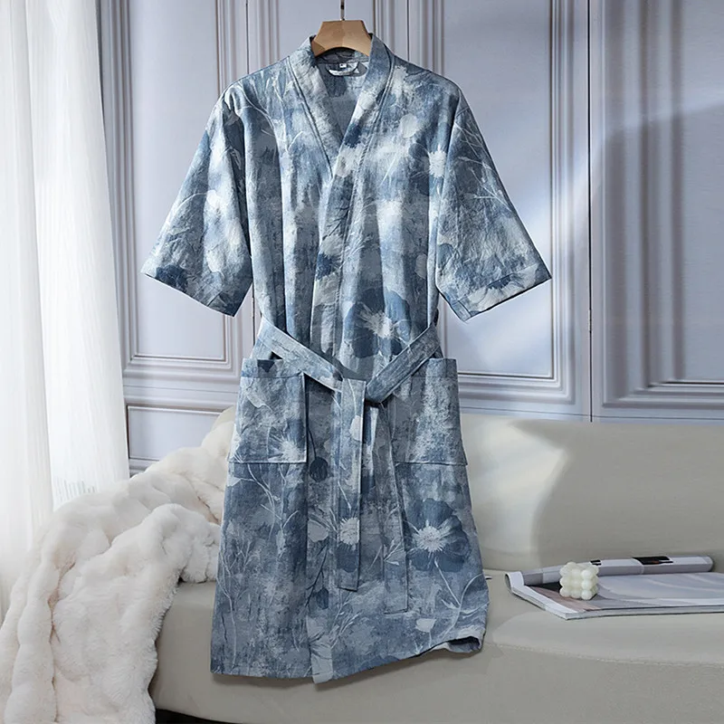 

Vestido De Noiva 2026 New Spring Autumn Winter Robe Women 100% Cotton Printed Sleepwear Female Shower Wear Morning Bathrobe