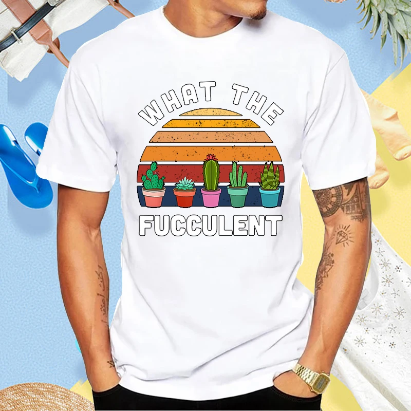 ما هو نبات بوعاء مضحك بونساي الصبار الجرافيك تي شيرت القطن موضة عادية فضفاض رجل التي شيرت Harajuku الهيب هوب تيز