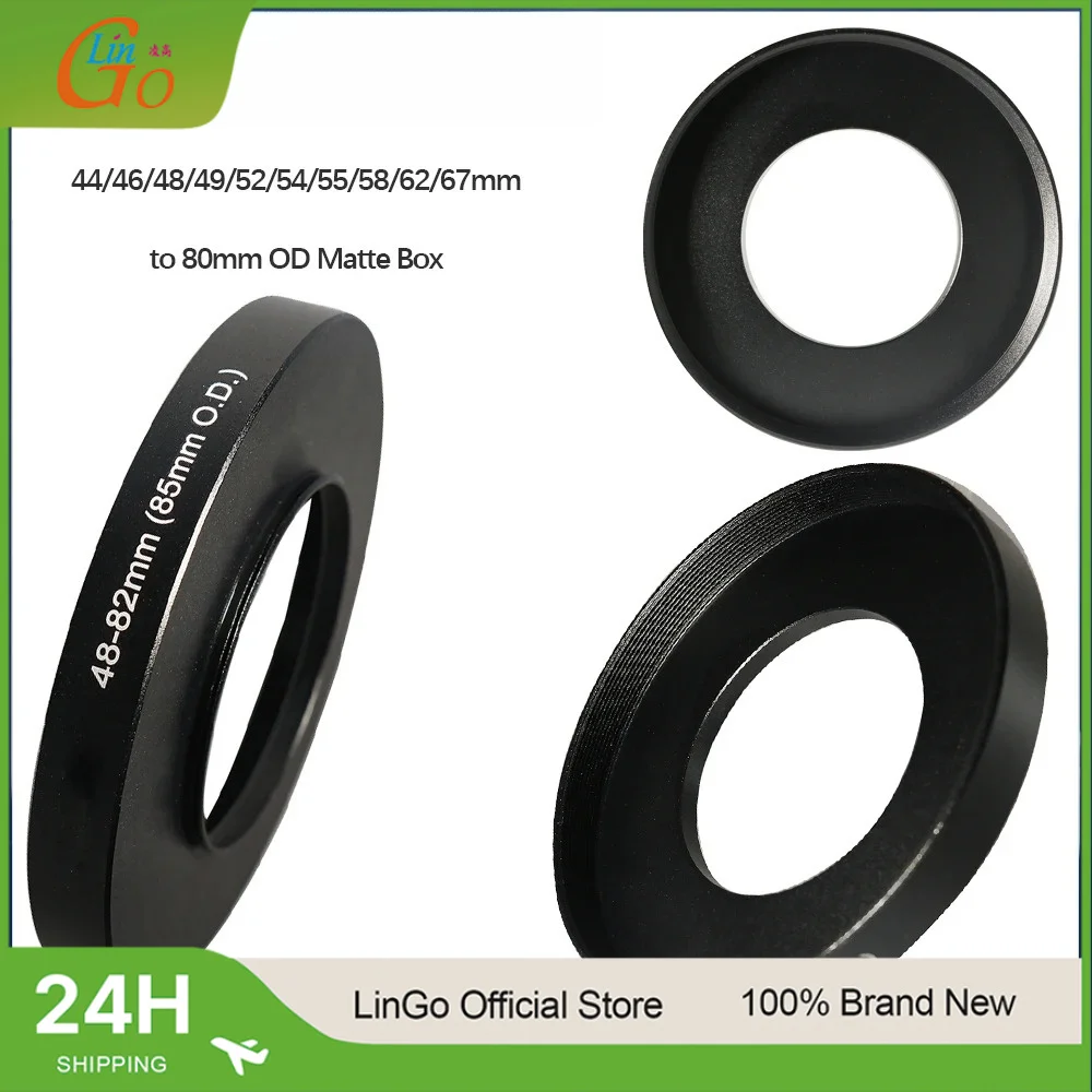 44/46/48/49/52/54/55/58/60/62-77mm / 80mm Lens Matte Box Adapter O.D Matte Box Adapter Filter Adapter Ring Step Up Ring 80mm