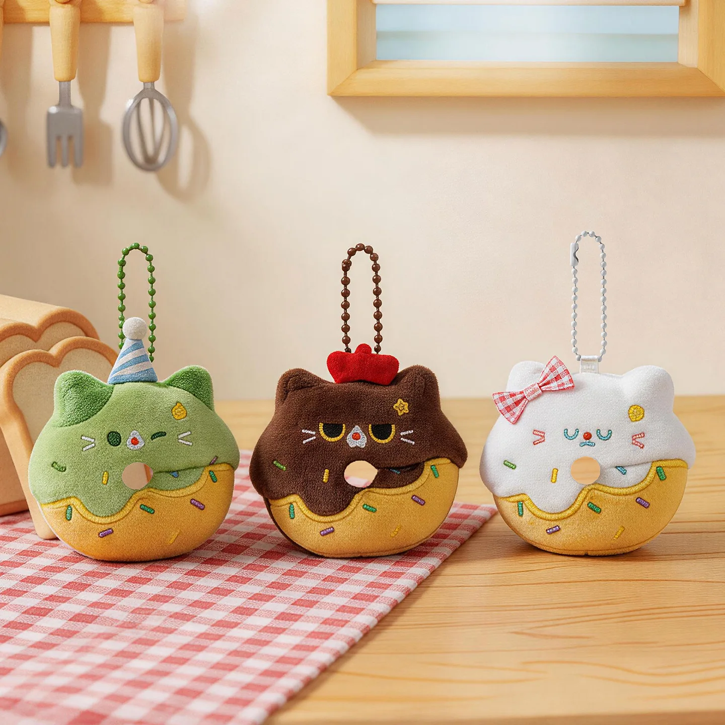 Cartoon dessert doll pendant girl's heart versatile keychain backpack decoration doll pendant
