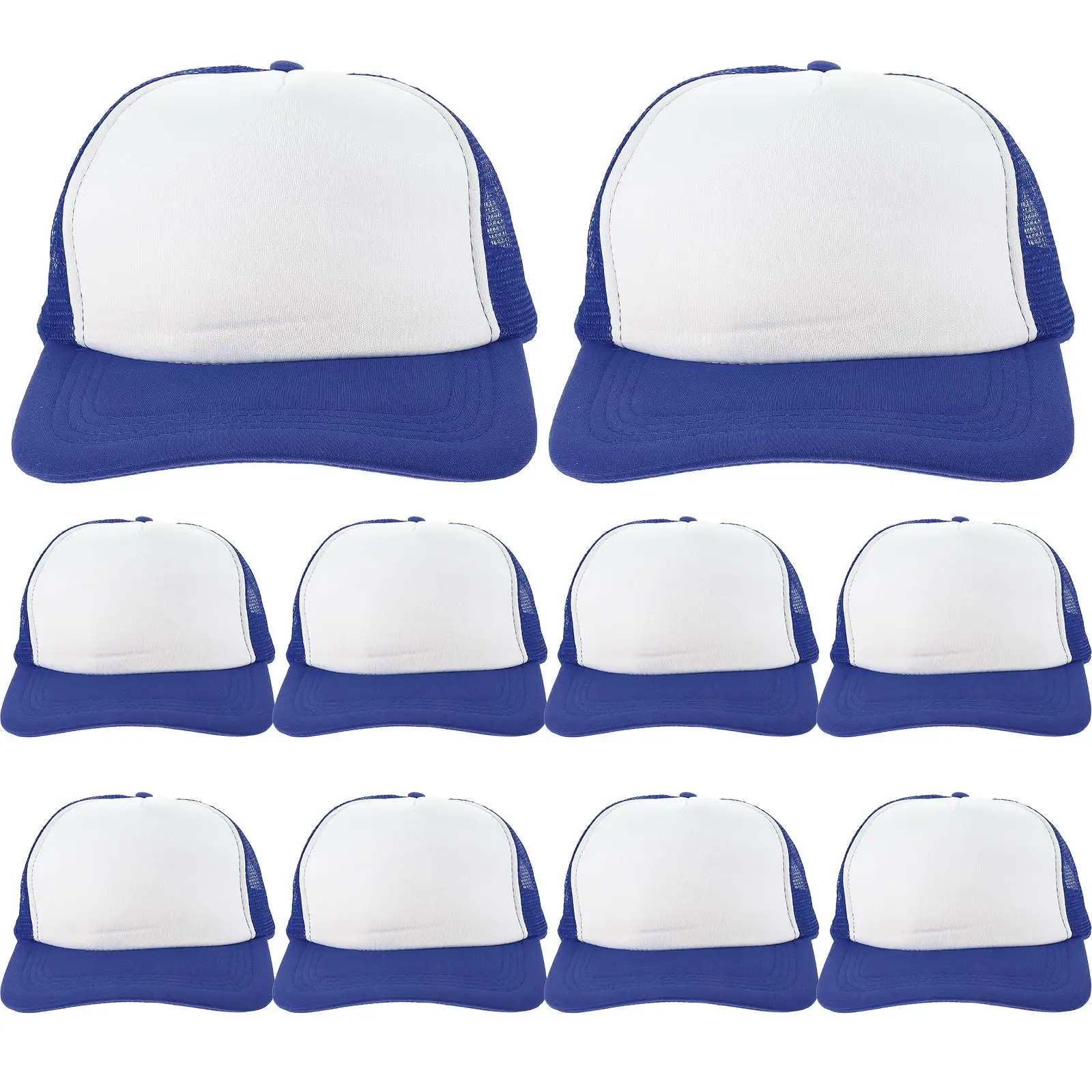 10 Pcs Mesh Baseball Cap Women Hat White Outdoor Blank Hats DIY Caps Sublimation Bulk