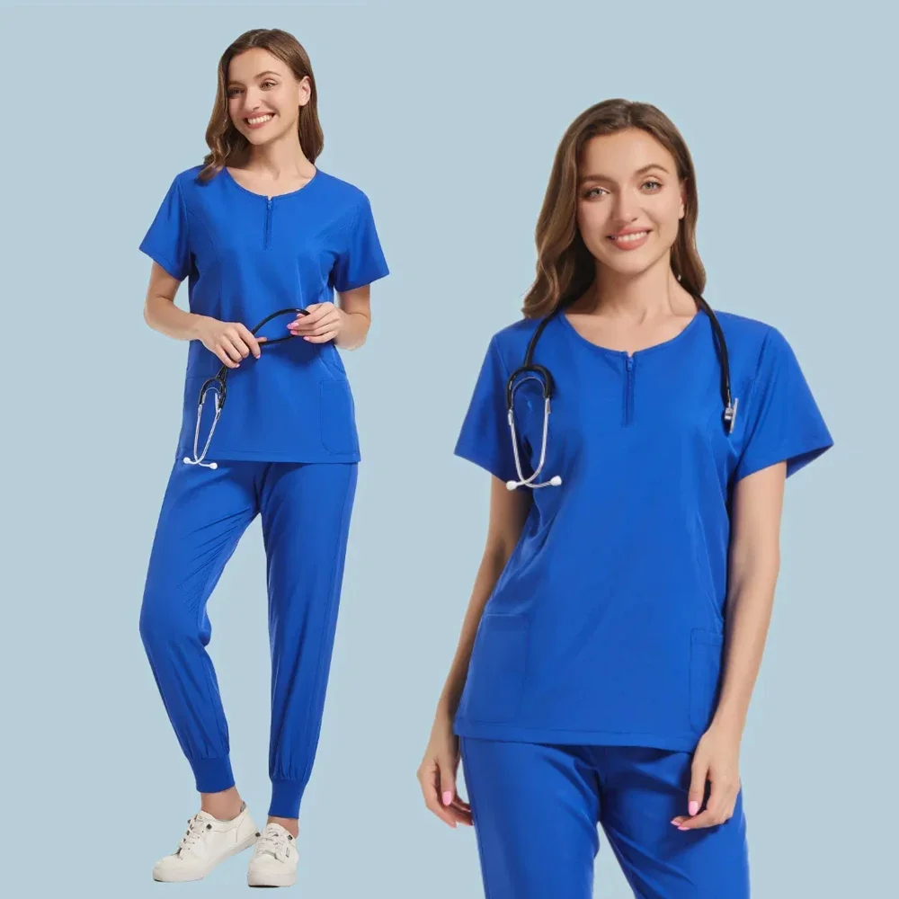 Salone di bellezza Spa Workwear Hospital Scrubs set abbigliamento medico per le donne uniformi da lavoro clinica odontoiatrica salopette accessori per infermiere