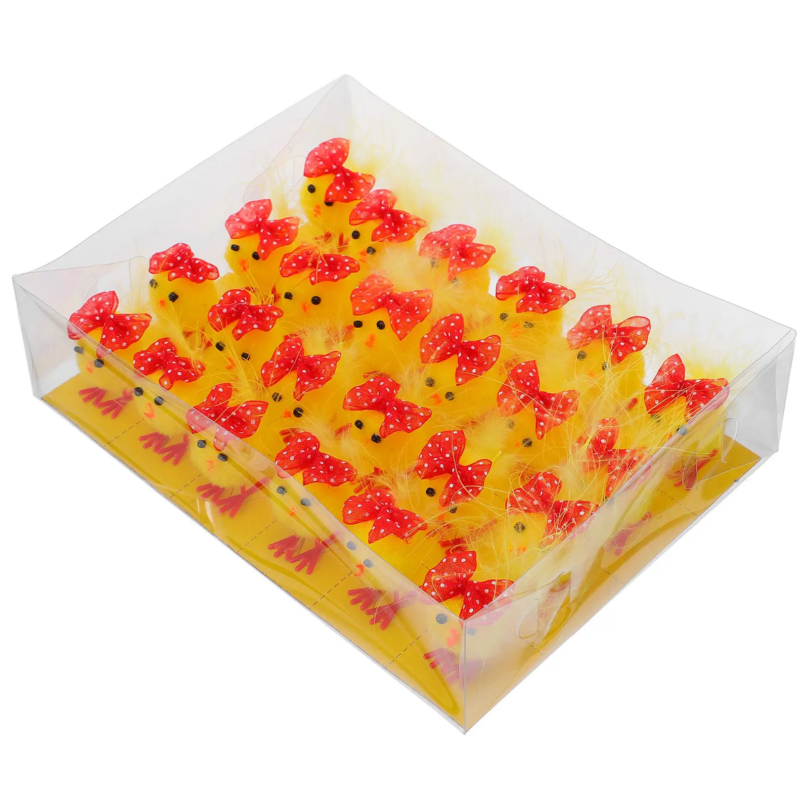 

24Pcs Mini Chicks Easter Chicken Decorations Realistic Mini Chick Decor for Spring Kids Crafts Table Decoration