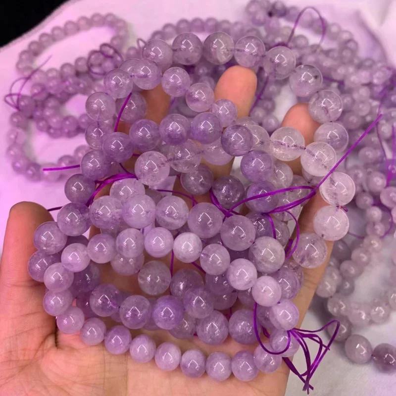 Natural Lavender Light Purple Crystal Single Ring Wholesale Jewelry Beautiful Ethnic Style Amethyst Bracelet for Women