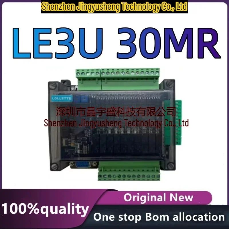 New Original FX3U LE3U 30MR 6AD2DA 16 Input 14 Relay Output 6 Analog Input 2 Analog Output Plc Controller RS485 RTC Module