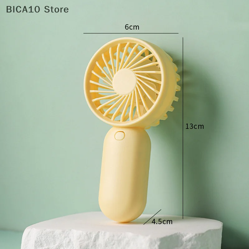 Colorful Portable Handheld Mini Fan AAA Battery Power Supply Mute Air Cooling Cooler For Summer Hot Trip Travel Home Office