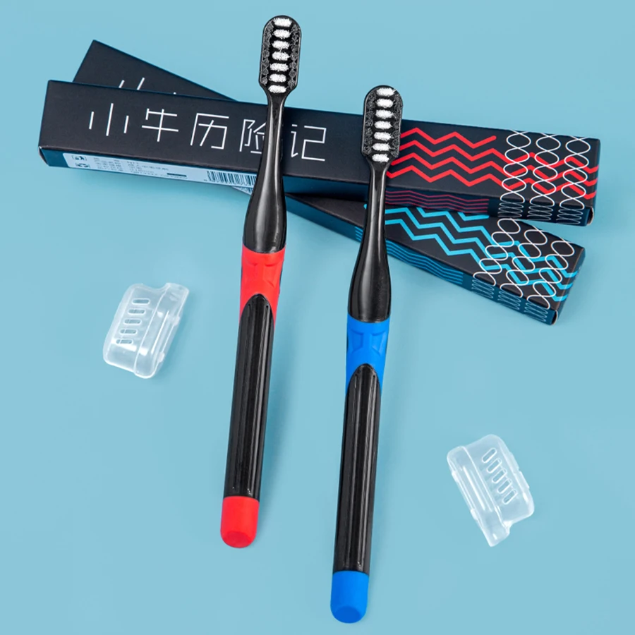 중간 뻣뻣한 칫솔, 하이 엔드 물결 모양 나선형 와이어 모양 구멍, 성인용, 높은 세척력 특징