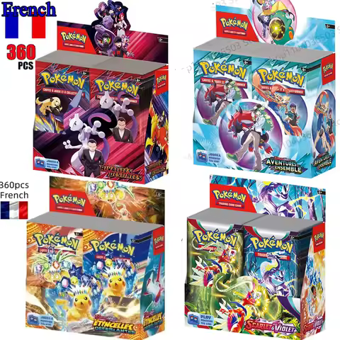 &amp;360P French Pok&eacute;mon TCG: Ecarlet &amp; Violet Etsncelles Astral Radiance Obsidian Flames Booster Box Pokemon Cards Game 36 Pack Box