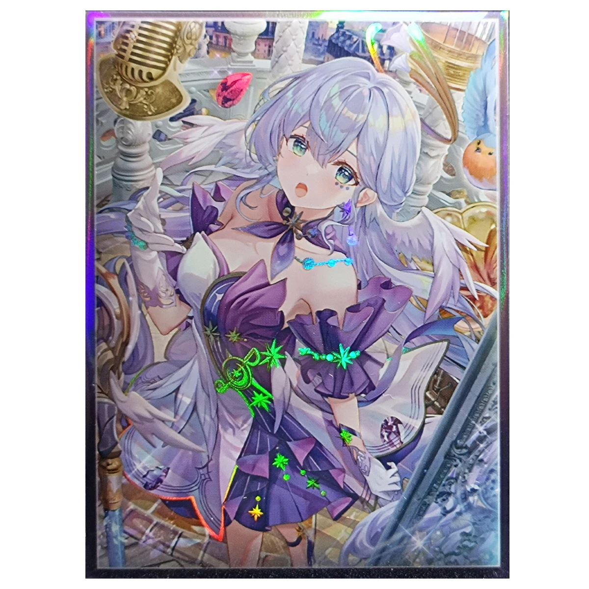 60PCS Anime Robin Holographic Card Sleeves Standard Size Foil Pocket MTG/TCG Flash Card Sleeve Trading Card Protectors 67x92mm