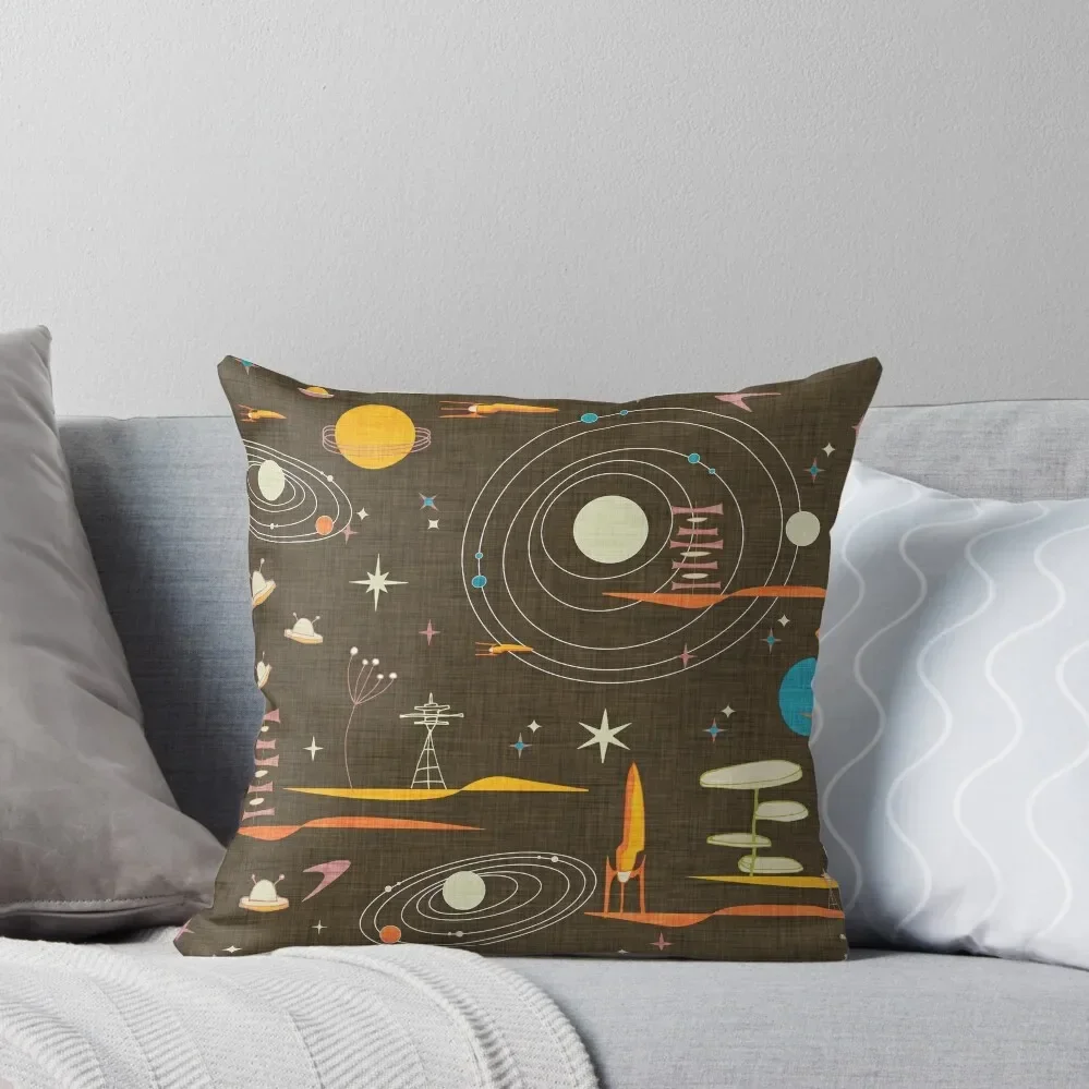 Intergalactic Adventures Brown Throw Pillow Cushion Child Anime covers for pillows Pillow