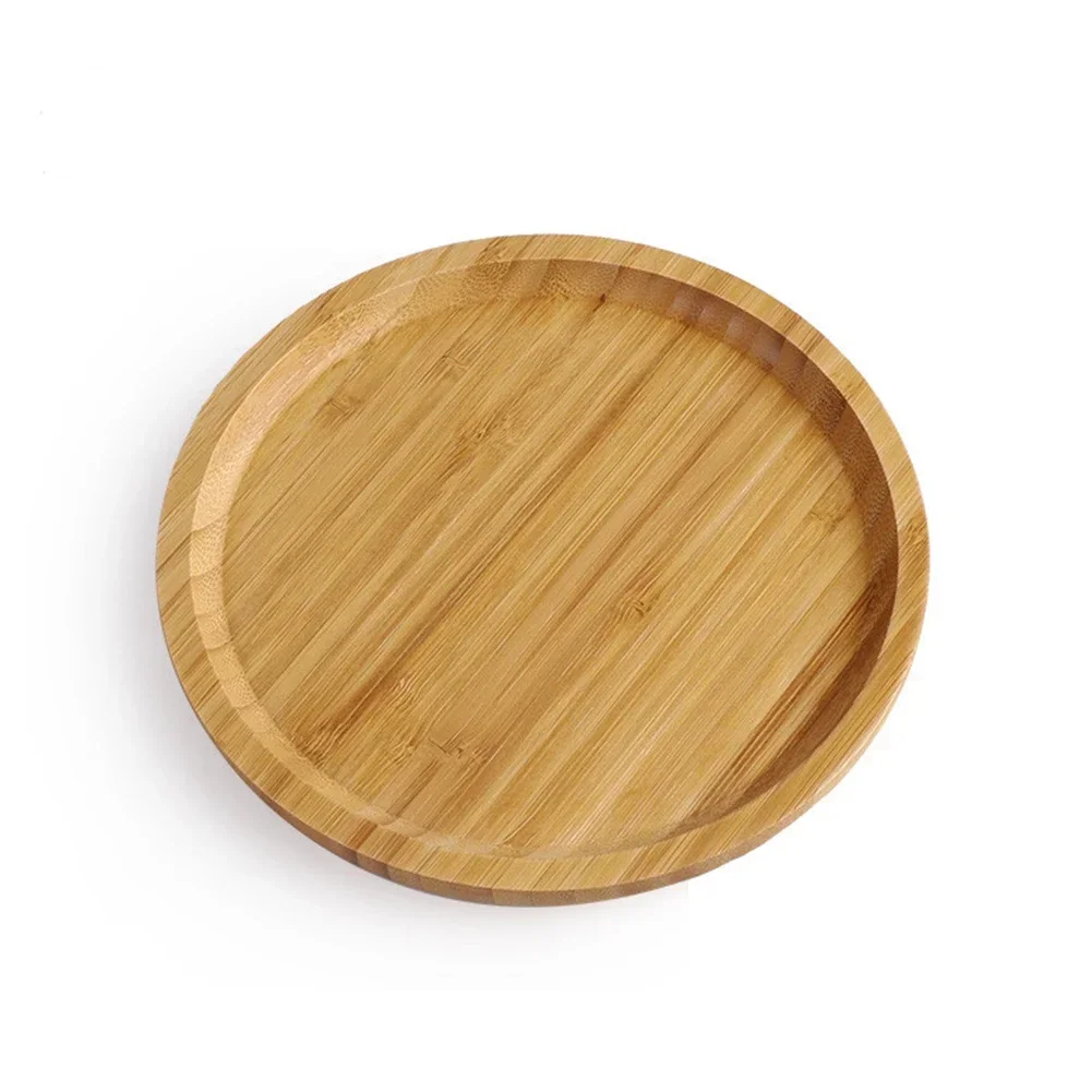 Trays Serving Tray 20*5*30cm Easy To Clean For Fruit Pizza Multi-functional Round Wooden Tableware Stand Food Tray