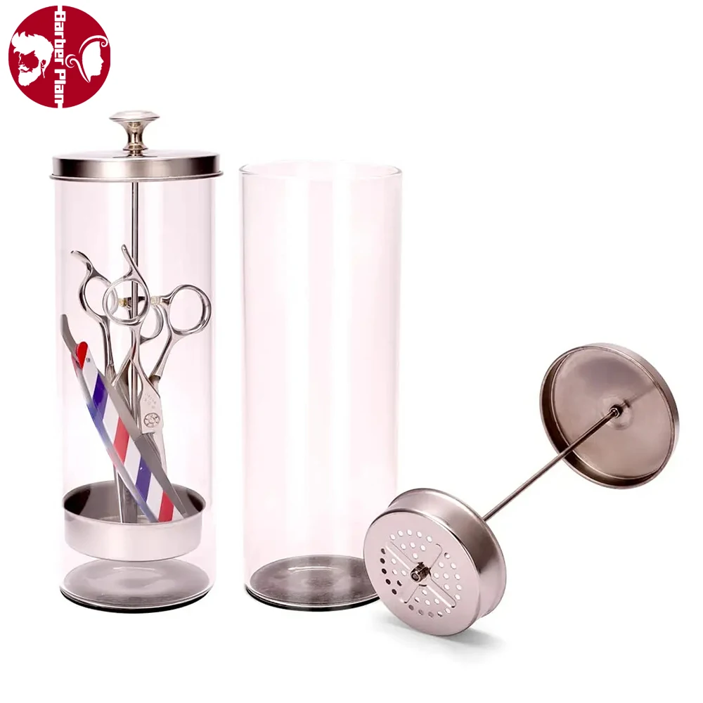 Beauty Manicurist Stainless Steel Glass Disinfection Jar Filter Clean Sterilization Container Beauty Hair Salon Tools Supplies