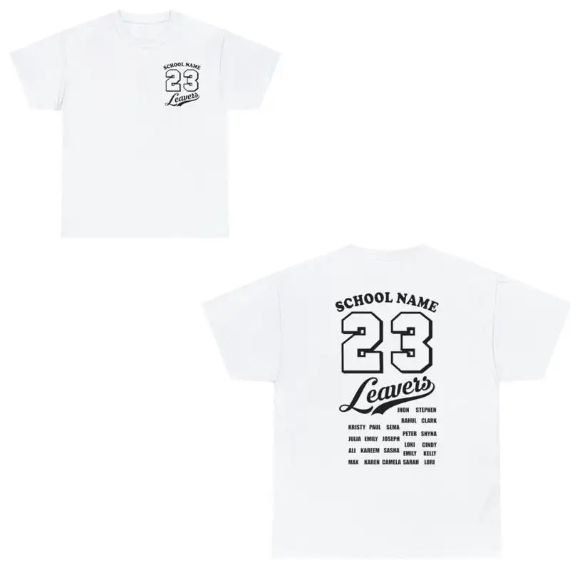 

Personalised School Leavers 2023 T Shirt Your Name Student Top