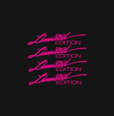 4 Stück/Set Limited Edition Schriftzug-Aufkleber Wasserfeste Vinyl-Sticker für Auto Fahrrad Laptop Dekoration Schwarz Weiß Rot Gelb Holografisch