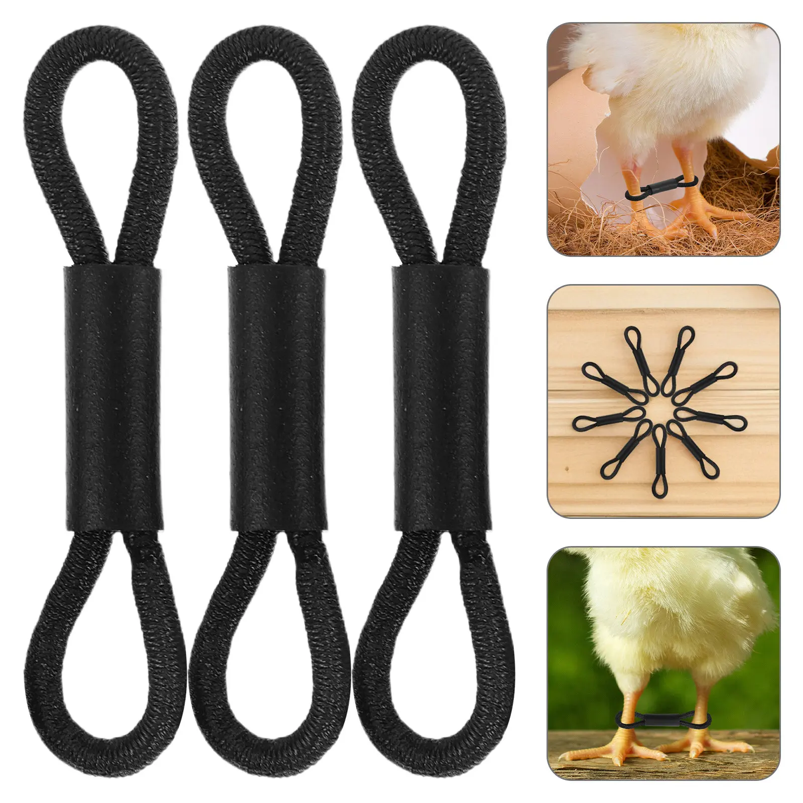 100Pcs Elastic Chick Leg Bands Adjustable Chicken Poultry Leg Braces Quail Duck Pigeon Splay Foot Correction