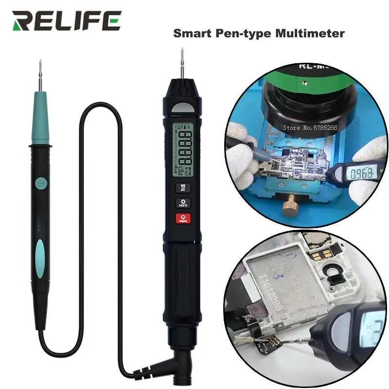 

Relife DT-02 Highly Accurate Automatic Intelligent Anti-burning Pen Type Digital Multimeter AC/DC Voltage Measurement Detector