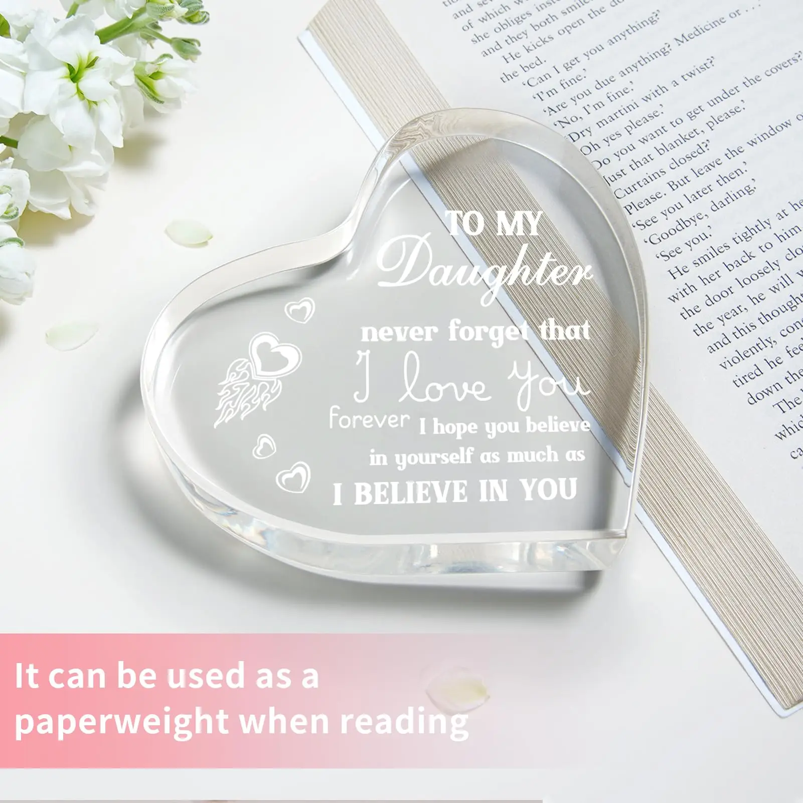 Acrylic Daughter Gif- Unforgettable Gift for Daughter\'s Birthday, Christmas and Wedding - Unique Decoration for Party Table