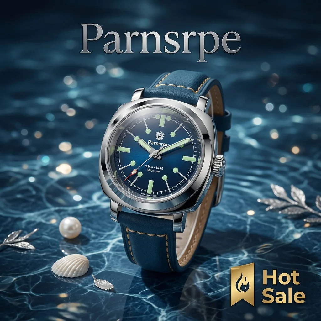

Parnsrpe New Men's NH35 Automatic Vintage C NH35 Mechanical Watch, Sapphire Glass, Green c3 Luminous, Men's Watch