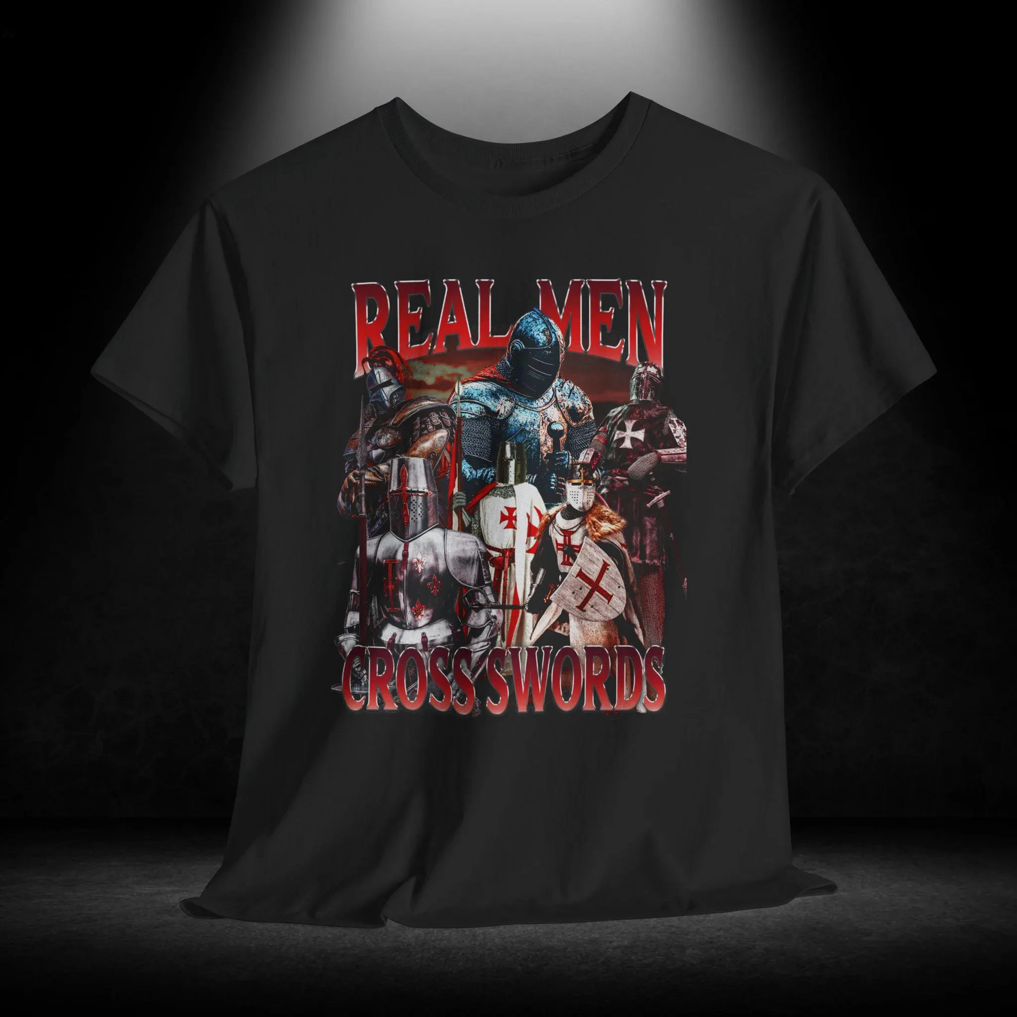 الرجال الحقيقي عبر السيوف مضحك فارس ميمي Bootleg الجرافيك تي شيرت للجنسين الثقيلة القطن المحملة الهجومية تي شيرت الجنرال Z المحملة #1