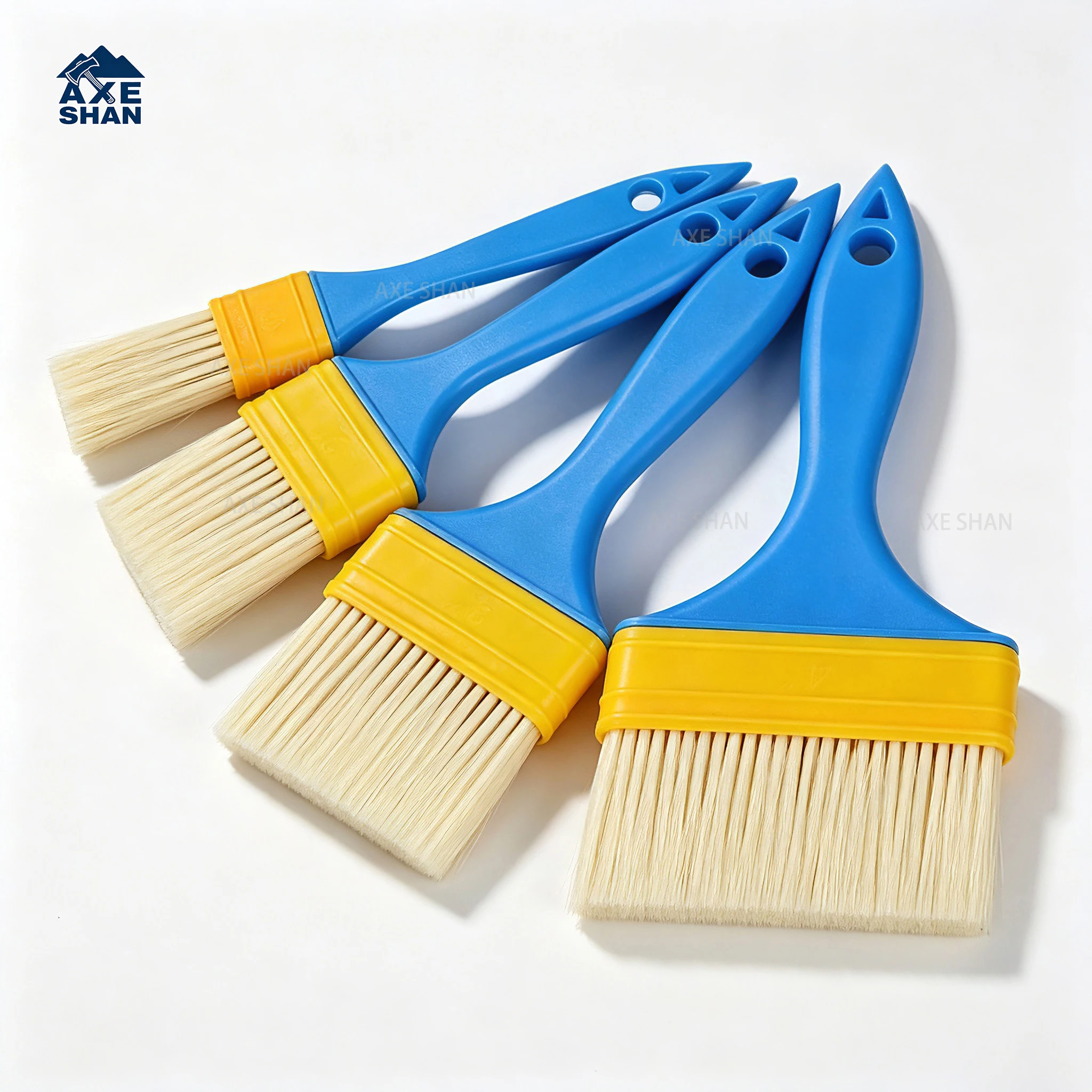 Multi Purpose Nylon Paint Brush PP Plastic Handle 1-4 Inch for Painting Glue Cleaning BBQ Oil Brushing Multifunctional Hand Tool