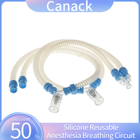 Canack Reusable Anesthesia Breathing Circuit Medical Silicone Anasthesia Machine Breathing Tubes For Adults Children