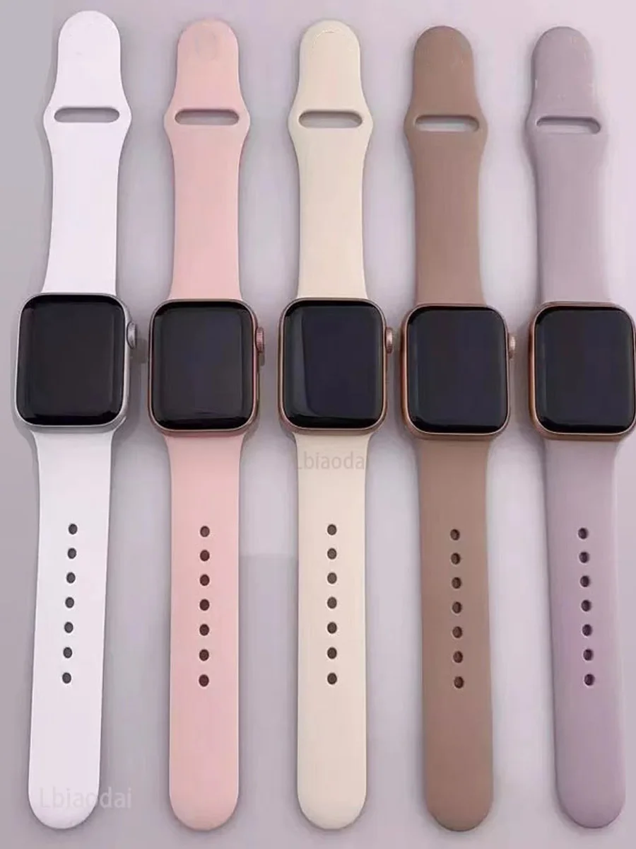 Silicone Strap For Apple Watch band 45mm 44mm 41mm 42mm 40mm 49mm 38mm correa bracelet iWatch series 9 8 5 4 3 8 6 SE 7 Ultra 2