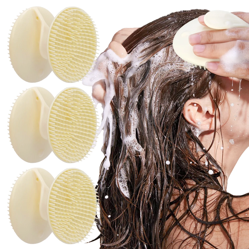 Soft Silicone Hair Scalp Massager Shampoo Brush Remove Dandruff Itching Scalp Hair Shampoo Brush Wet and Dry Use Easy To Clean