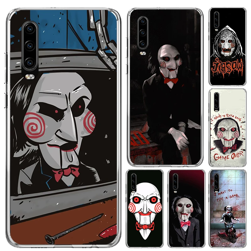 The Jigsaw Killer Horror Phone Case for Huawei P40 P30 P20 P10 Pro Mate 20 10 Lite P Smart Z Y5 Y6 Y7 Y9S Soft Funda Print Shell