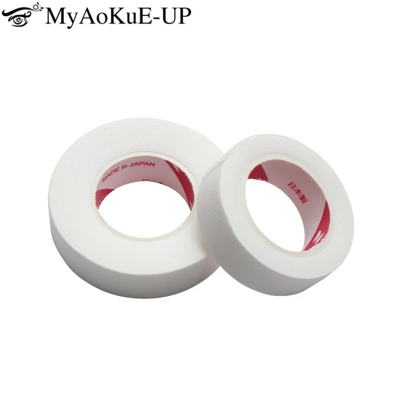 2/3 rolos de fita isolante japonesa para extensão de cílios sem fiapos sob almofadas para os olhos respirável fita não tecida papel remendo de cílios