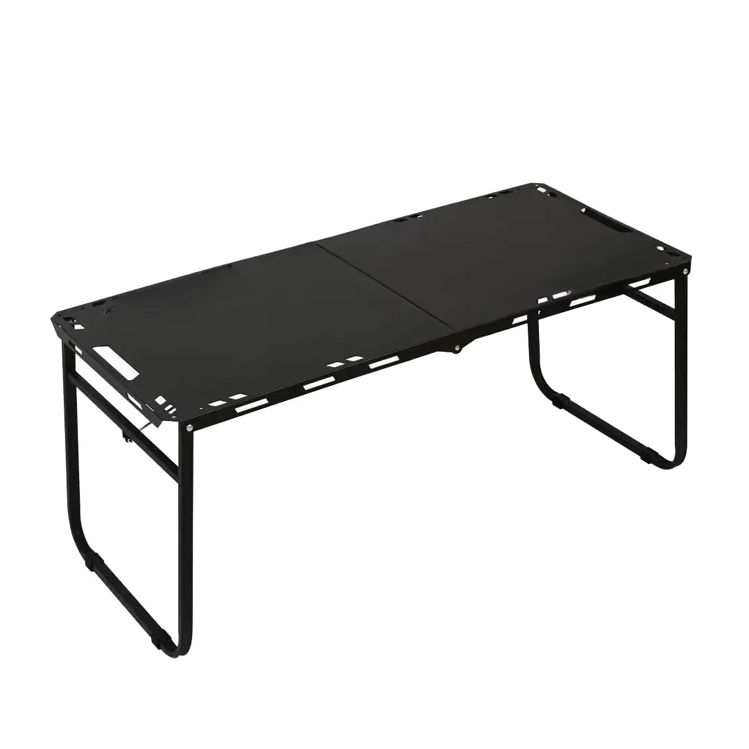 

Portable Lightweight Iron Folding Table Multi-Function Outdoor Modern Furniture One-Second Set-Up Durable for Tea Picnics