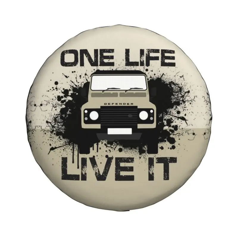 Custom One Life Live It Spare Wheel Tire Cover for Mitsubishi Pajero Jeep RV SUV 4WD 4x4 Vehicle Accessories 14\