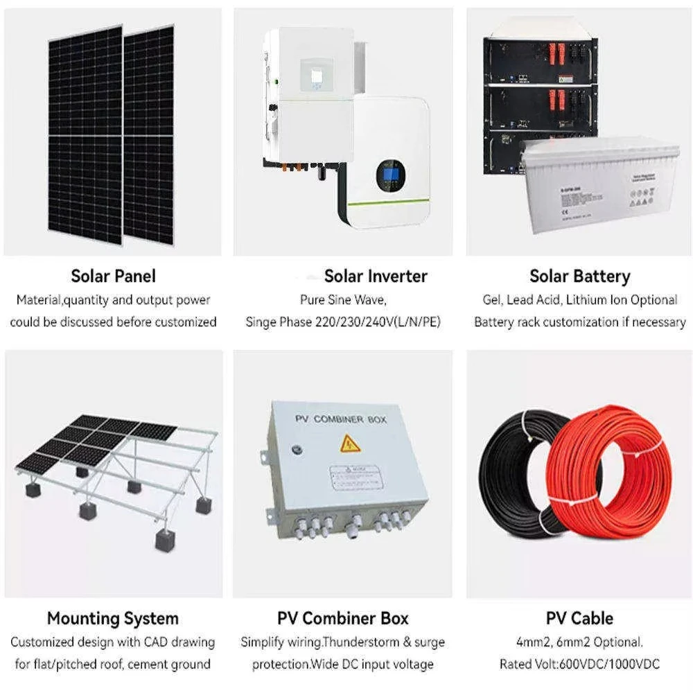 Photovoltaic Energy Storage System 5Kw 10Kw 20Kw 30kw 40kw 50kw Off Grid Home Solar Panels System Full Set