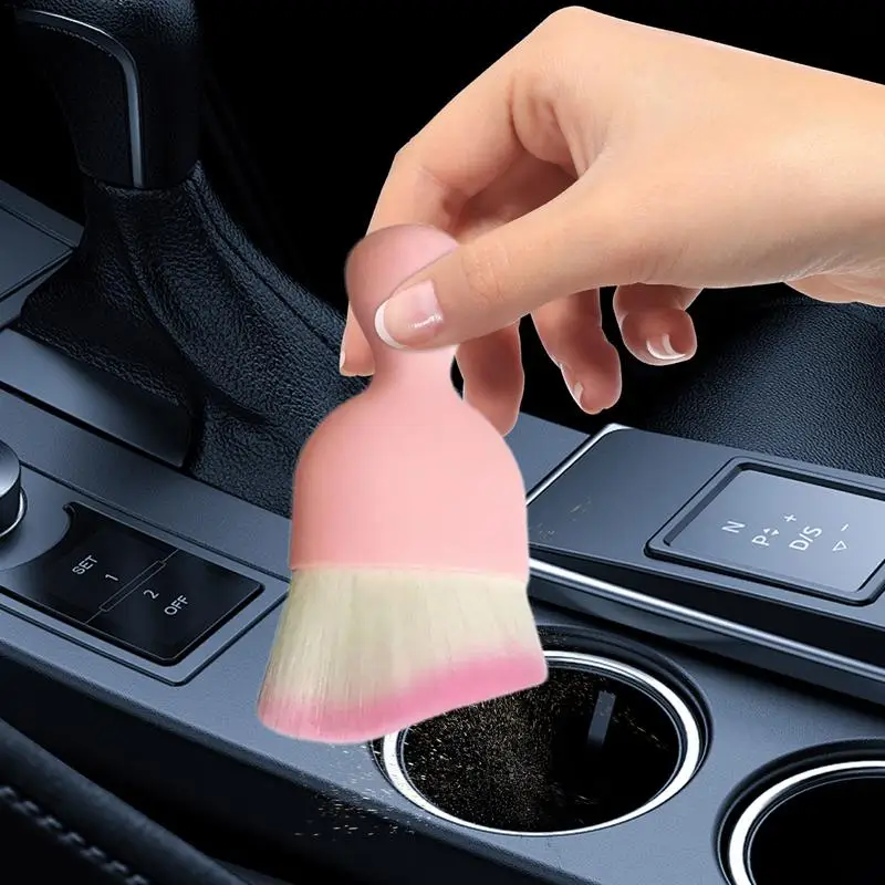 Car Air Vent Cleaning Soft Brush with Casing Car Interior Cleaning Tool Artificial Car Brush Car Crevice Dusting Car Detailing