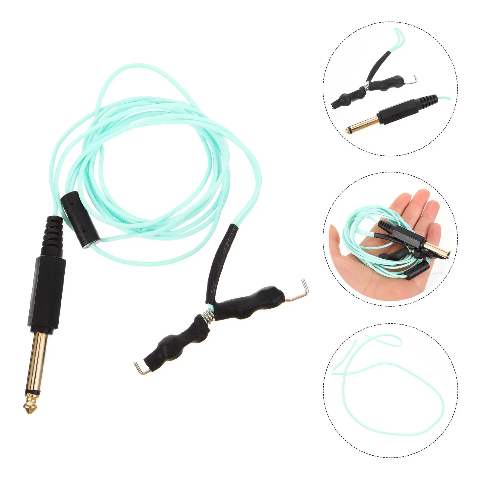 

1Pcs Tattoos Machine Clip Cord Hook Line Pure Copper Wire High Sensitivity Plug Long Power Cable Tattoo Machine Accessory