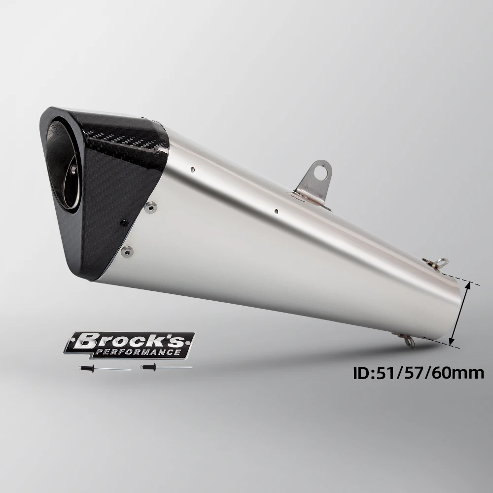 

Universal 51MM 57MM 60MM muffler with DB Killer motorcycle exhaust taill pipe For CB125R M1000R MT-07 CRF450R Panigale V4 RS660
