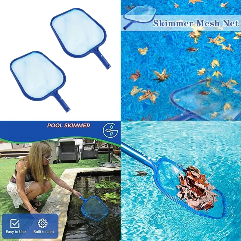 2Pack Pool Skimmer Net Leaf Skimmer Mesh Rake Net voor het reinigen van het zwembad