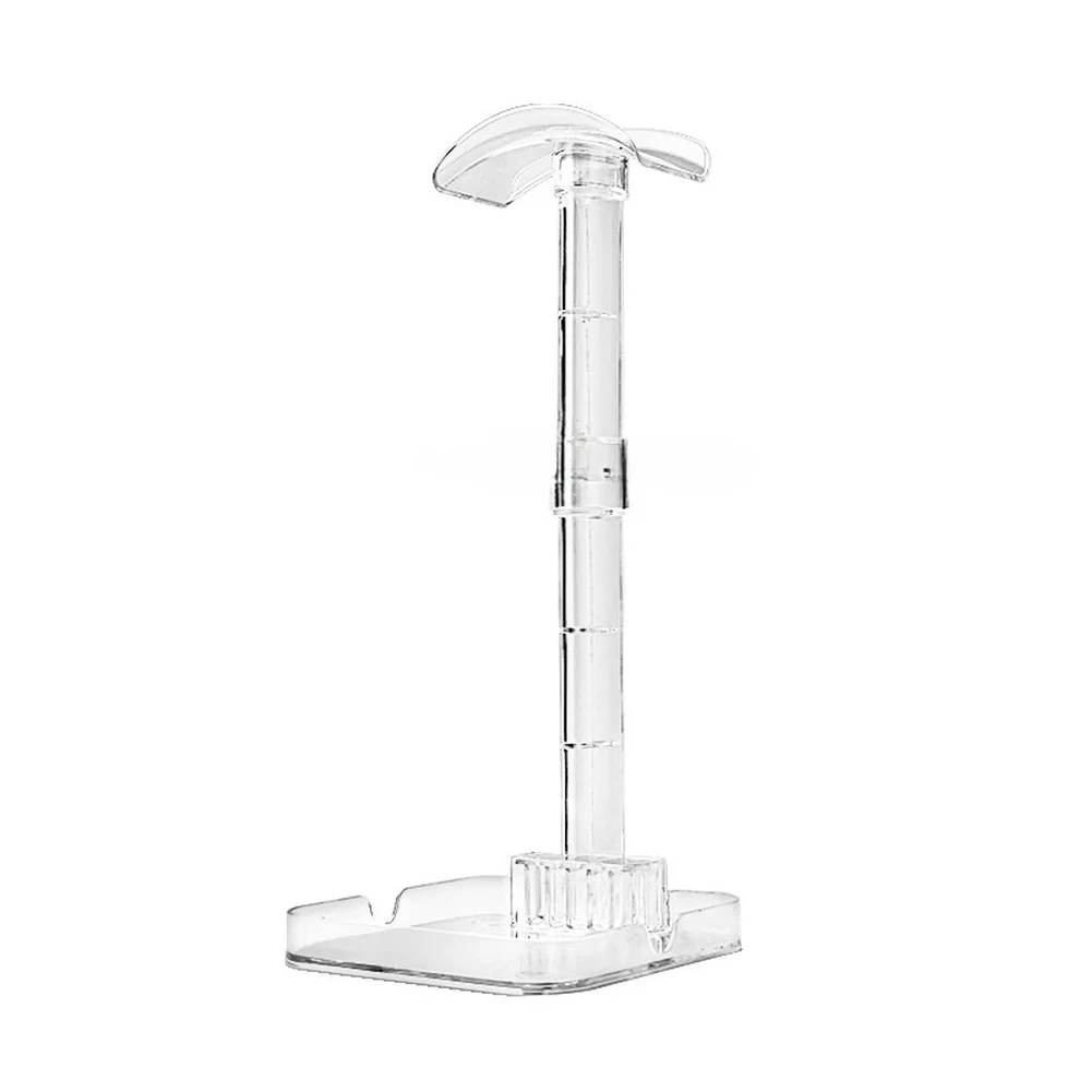 Ergonomic transparent headphone stand holder for For Gaming earphones with multifunctional phone holder for desktop organization