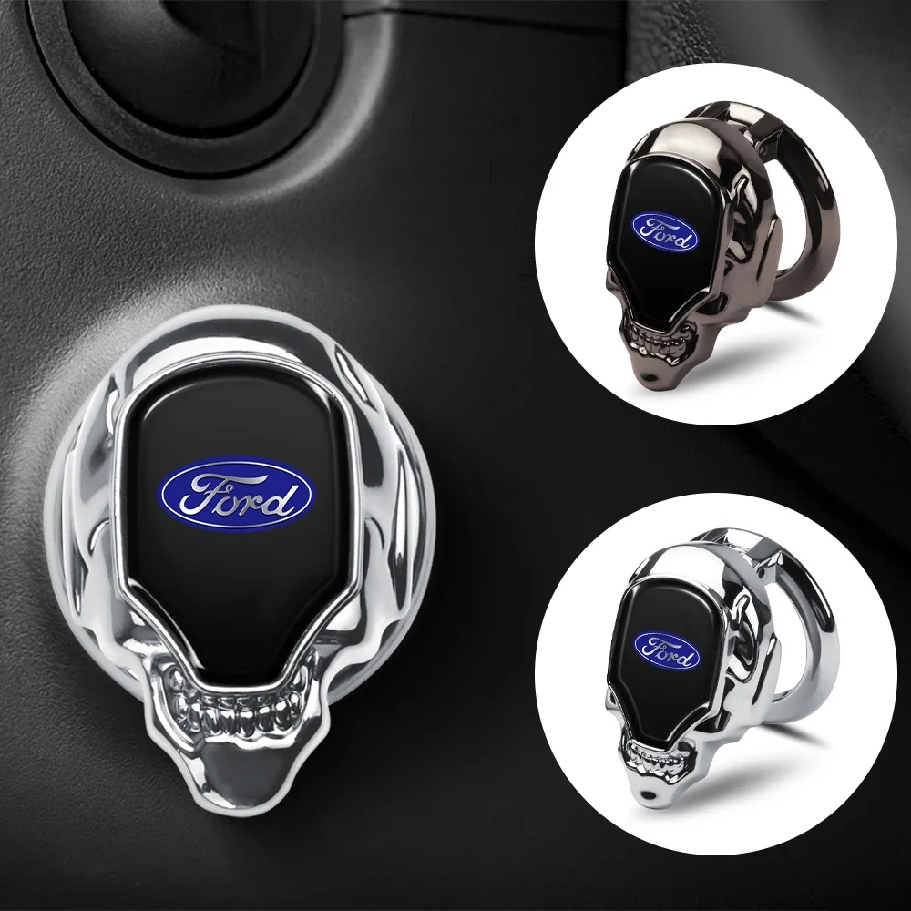 Cubierta de botón de encendido/apagado de coche con un solo botón, accesorios para Ford Focus Mk2 MK3 MK7 MK4 Fiesta Ranger Mustang Kuga Mondeo
