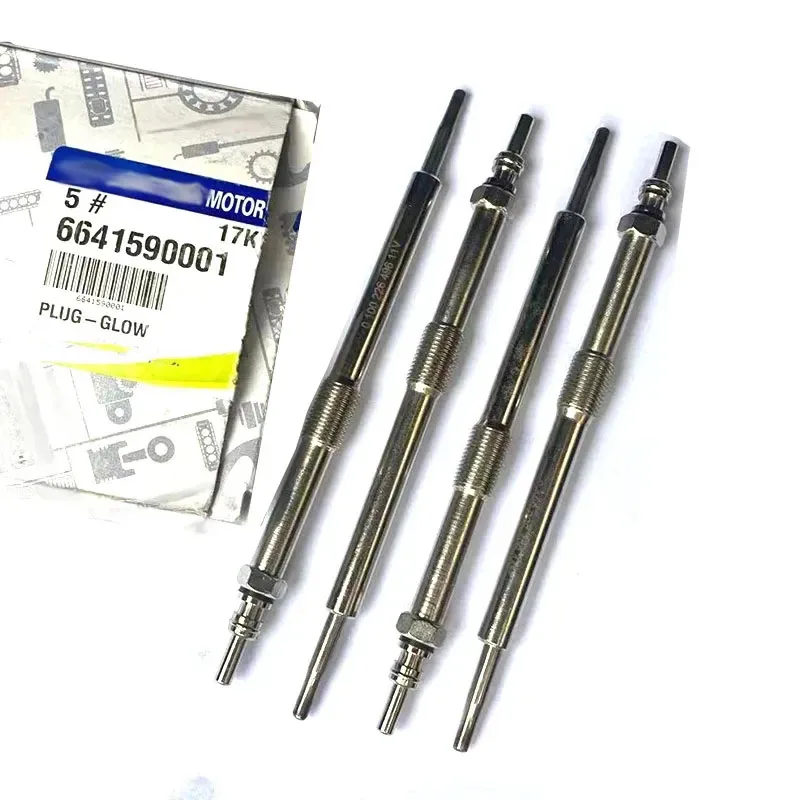 

NBJKATO Brand New Genuine 4PCS Ignition Glow Plugs Heater OME 6641590001 For Ssangyong Actyon & Sports Kyron Rexton