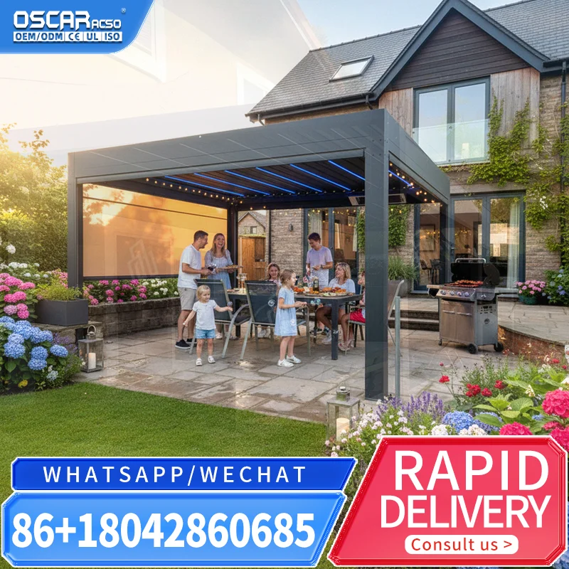 Aluminium Patio Roofing Louver for Gazebo Area Outdoor Backyard Garden pergola