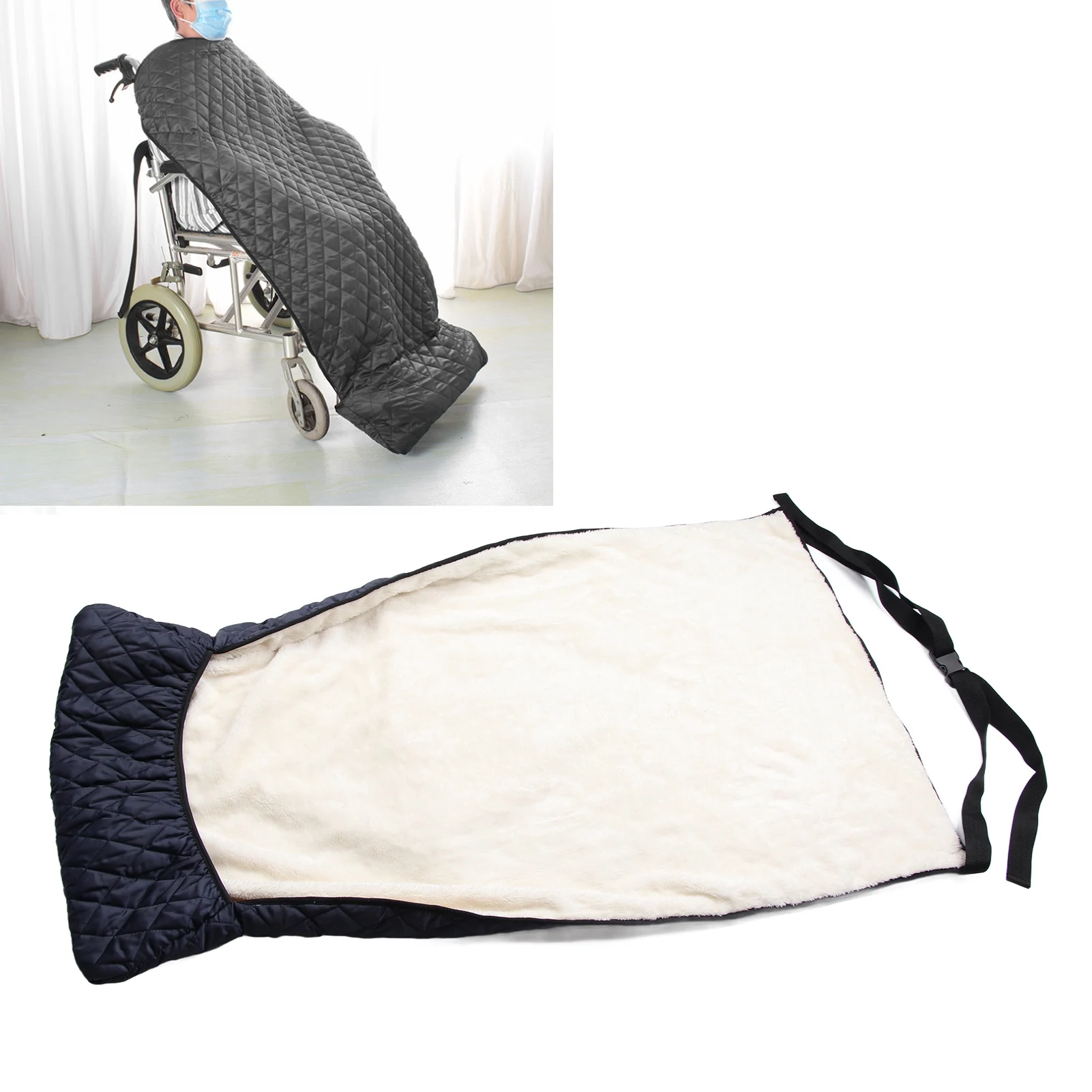 Wheelchair Warm Covers Soft Breathable Thickened Half Wrap Versatile Wheelchair Blanket for Indoor Out Elderly Patient Leg Guard