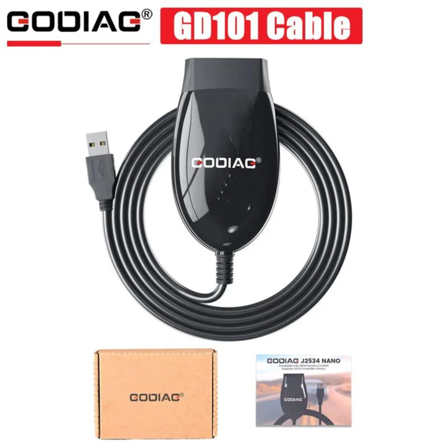 GODIAG GD101 J2534 Compatible with J2534 Passthru & ELM327 Diagnose J1979 Compatible Vehicles Switch Mode Automatically