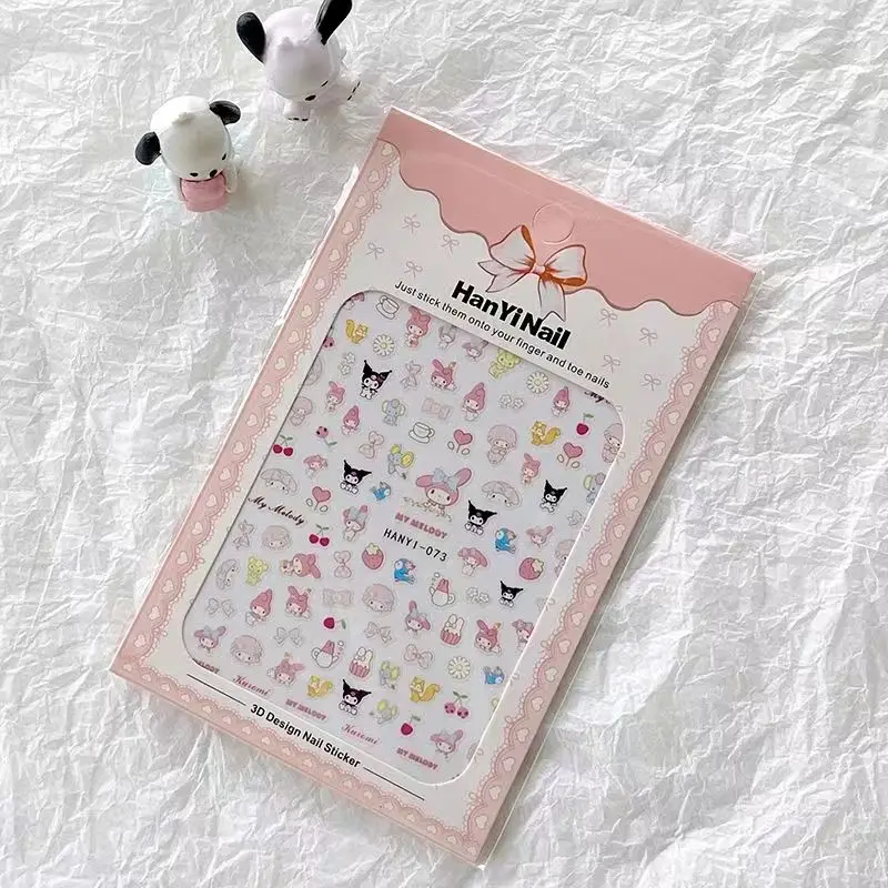 1 sheet Sanrio series nail set cute cartoon makeup toy girl DIY home dress nail stickers