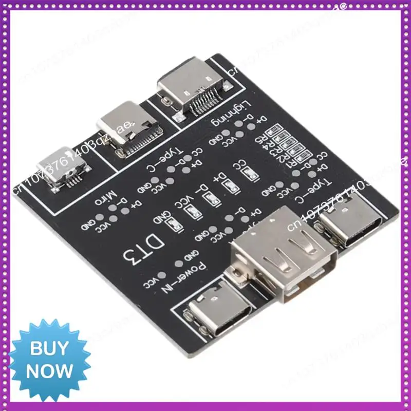 Hot Ltem 2PCS Data Cable Detection Board USB Cable Tester Micro USB Cable Tester USB Type-C Date Cable On-Off Detection Board