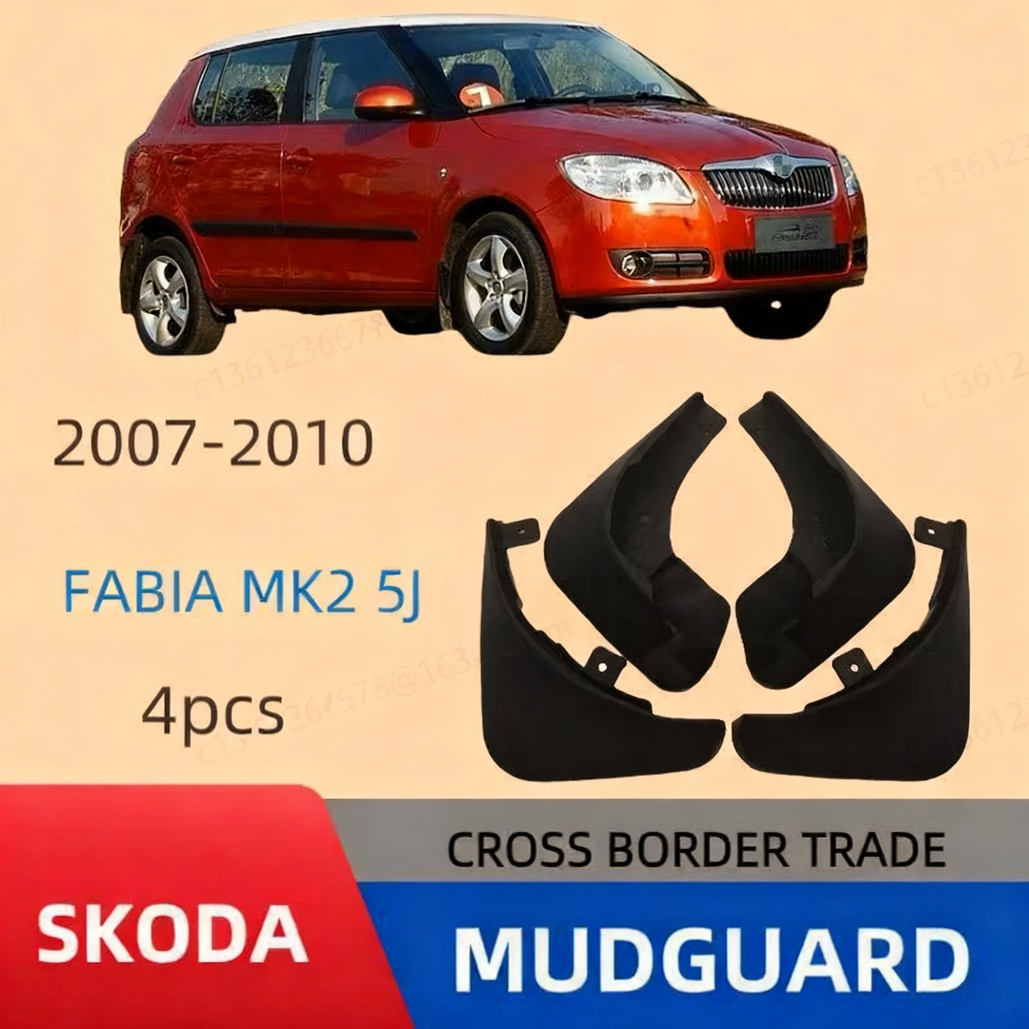 

Suitable for Skoda 2007-2011 Fabia MK2 5J fender skinmud flaps