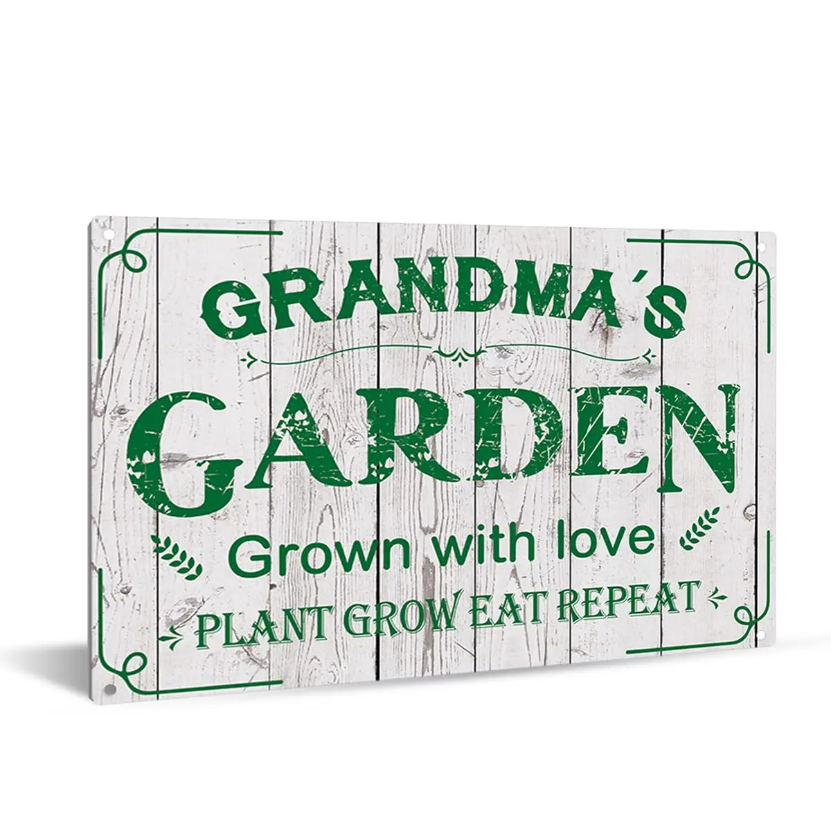 Farmhouse Grandma's Garden Rules Tin Sign Home Wall Decor Country 8 X 12 Inch Rustic Funny Nana Garden Sayings Metal Hangin sign