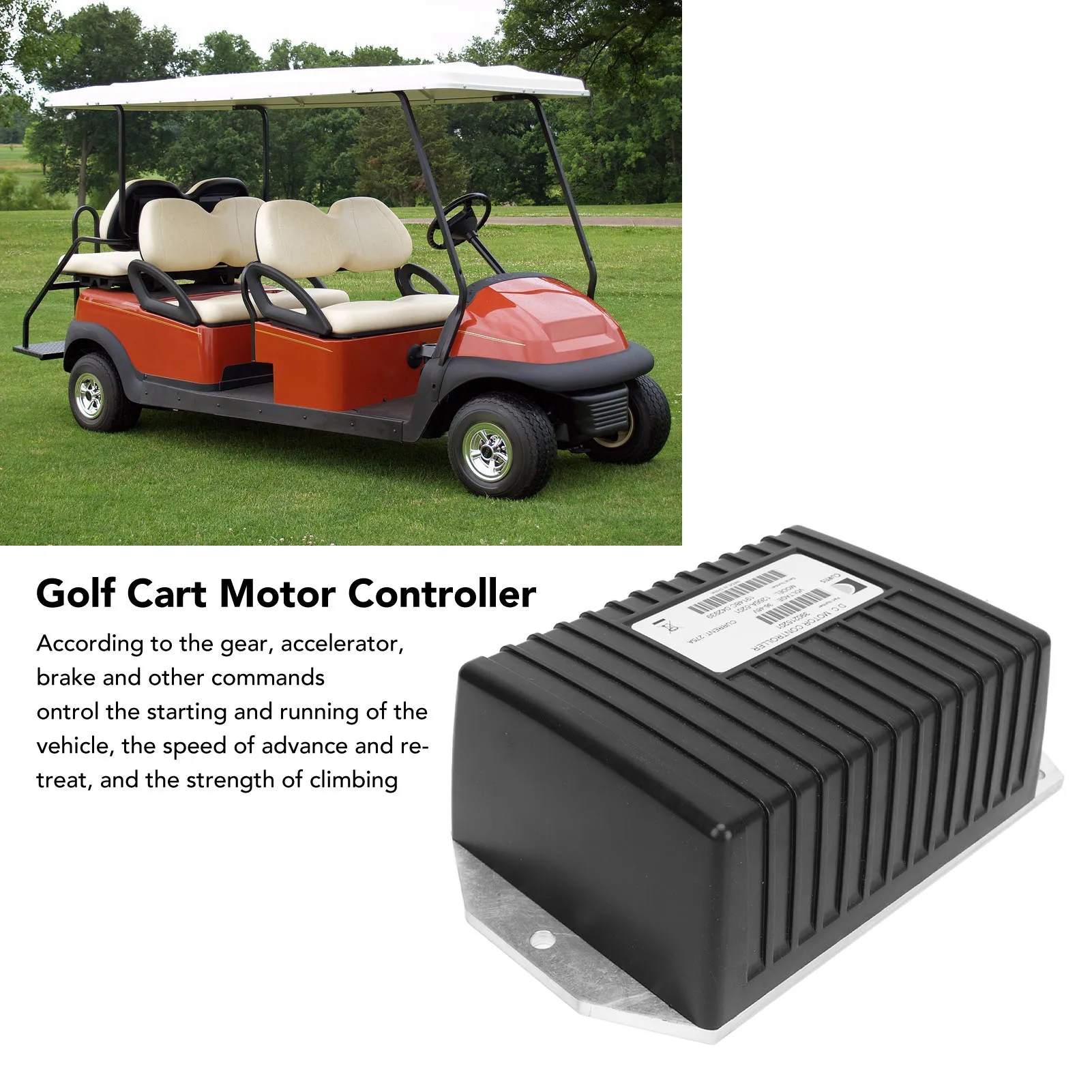 

275A Cart Motor Controller 1266A 5201 Motor Control Unit 36V to 48V Replacement For Curtis Car Motor Speed Controller