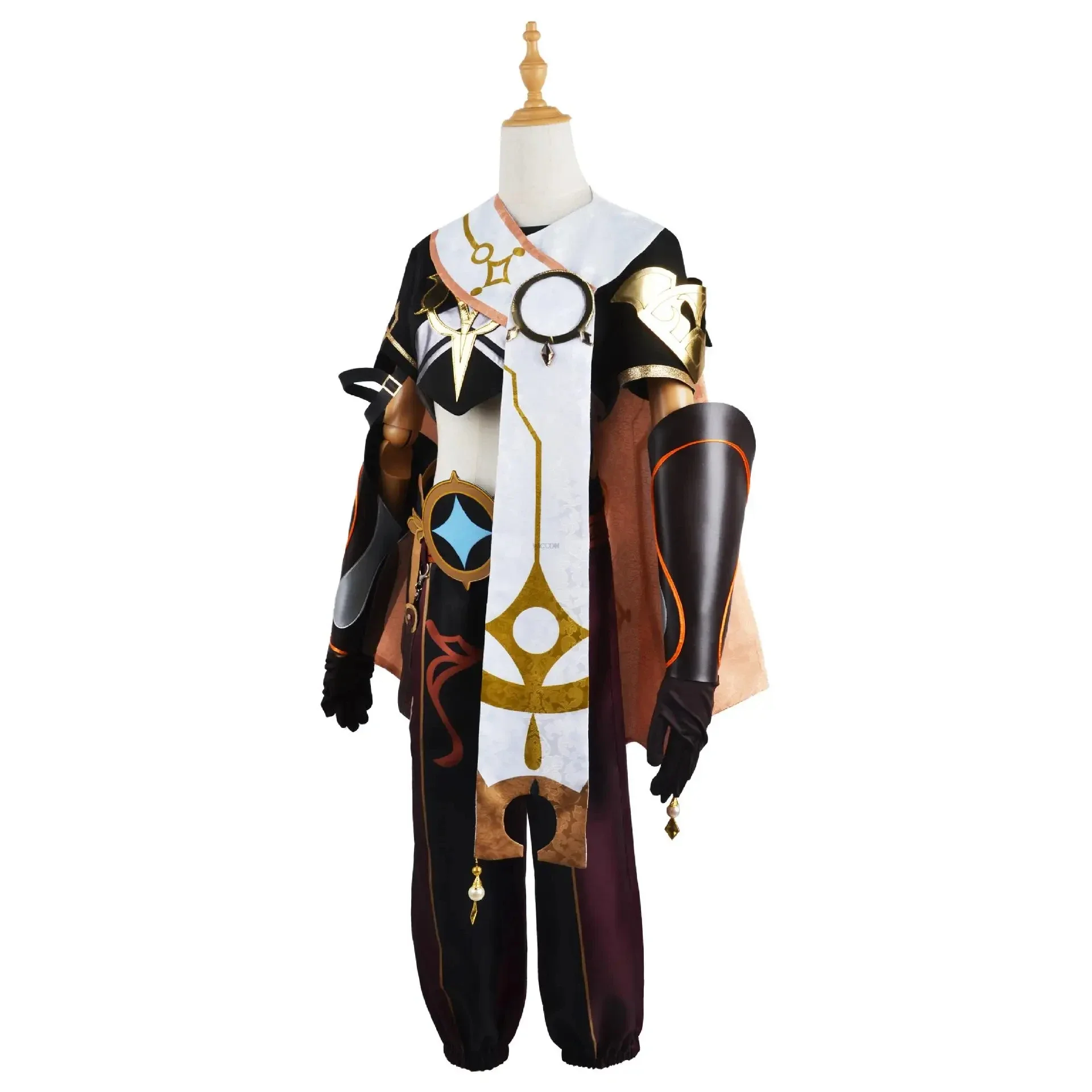 Spiel Aether Cosplay Kostüm Anime Genshin Impact Aether Volle Sets Requisiten Cosplay Uniform Perücke Halloween Cos Kostüme für Frauen Männer